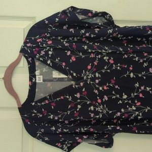 GAP Medium Tall navy blue floral dress